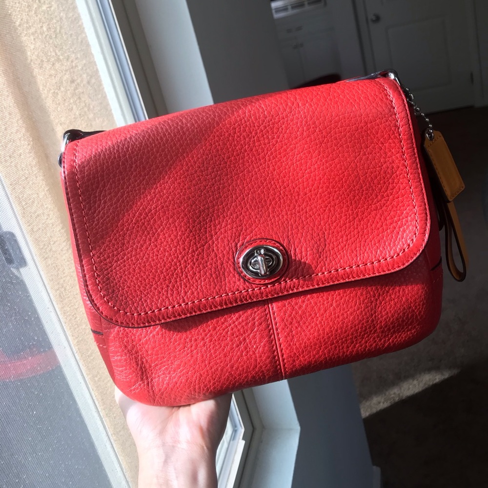 Coach leather cross body bag